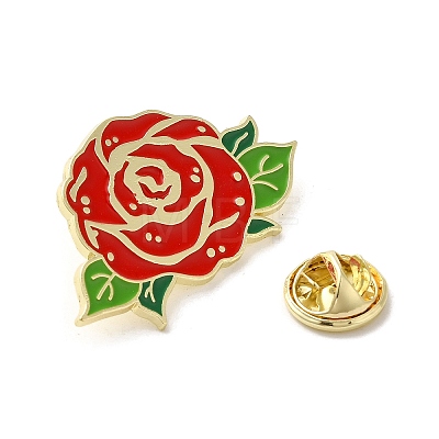 Rose Flower Enamel Pins JEWB-S025-02A-1