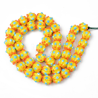 Handmade Lampwork Beads Strands LAMP-N021-007H-1