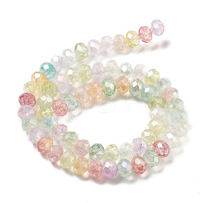 Transparent Crackle Glass Beads Strands CCG-L050-01A-09-1