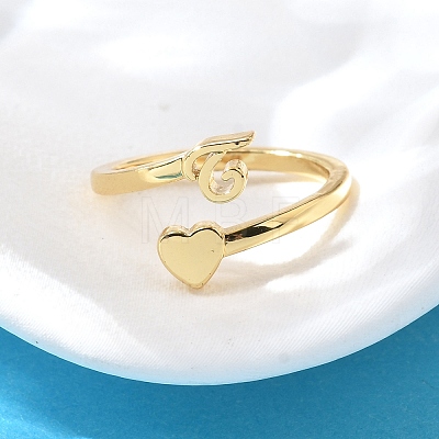 Brass Cuff Rings for Women RJEW-U044-T-1