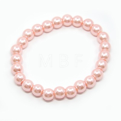 Stretchy Glass Pearl Bracelets BJEW-D068-6mm-20-1