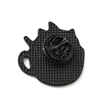 Coffee Cup Cat Enamel Pin JEWB-H009-01EB-10-1