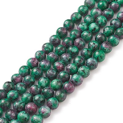 Round Dyed Natural Gemstone Bead Strands LS-G-R345-8mm-15-1