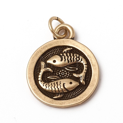 Brass Pendants KK-I668-01AB-07-1