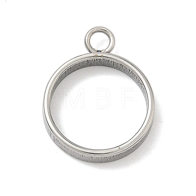 304 Stainless Steel Open Back Bezel Pendants STAS-B126-06A-P-1
