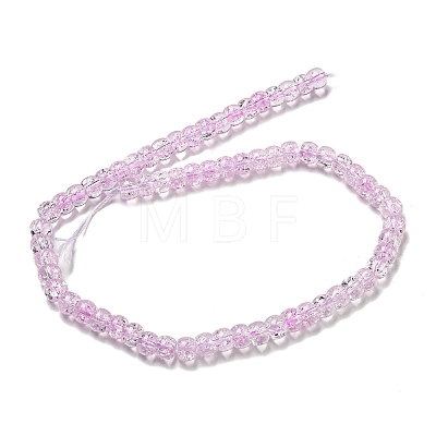 Transparent Spray Painting Crackle Glass Beads Strands GLAA-NH0001-05B-1