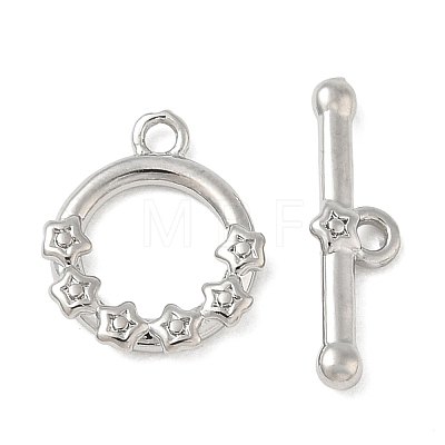 Brass Toggle Clasps KK-CBAFC6C-07B-P-1