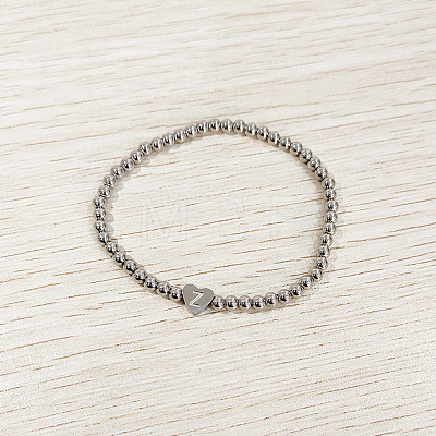 304 Stainless Steel Beads Stretch Bracelets for Women FS-WGC4F34-26-1