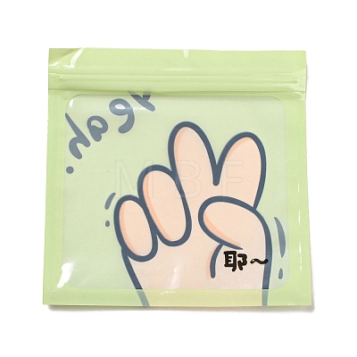 Square Plastic Packaging Zip Lock Bags OPP-K001-06A-1