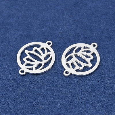 925 Sterling Silver Hollow Connector Charms STER-A046-01S-1