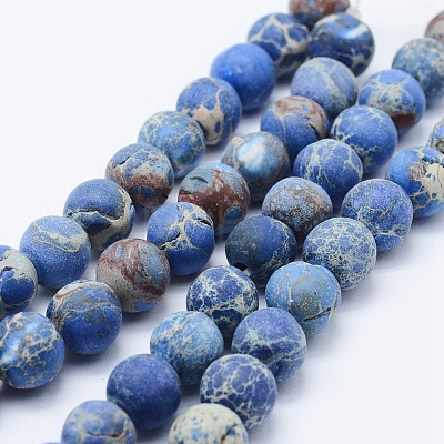 Natural Imperial Jasper Beads Strands G-K232-8mm-01C-1