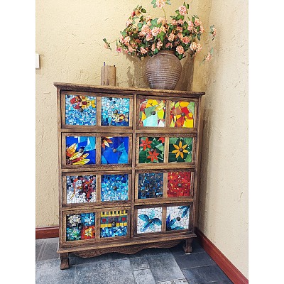 Mosaic Tiles Glass Cabochons DIY-P045-02-1