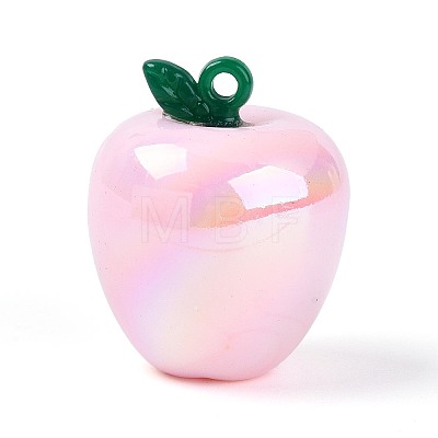 Plating Opaque Acrylic Pendants PACR-T018-01M-1