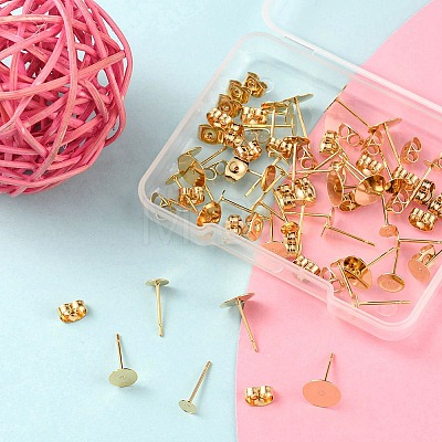 40Pcs 4 Size 304 Stainless Steel Stud Earring Findings STAS-YW0001-55-1
