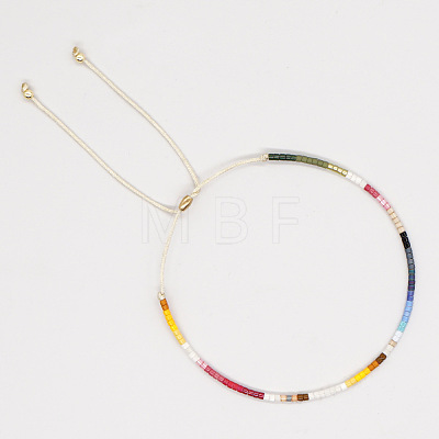 Adjustable Plastic Beaded Slider Bracelets YS6543-2-1