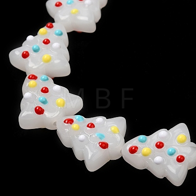 Handmade Bumpy Glass Beads Strands LAMP-F032-08I-1