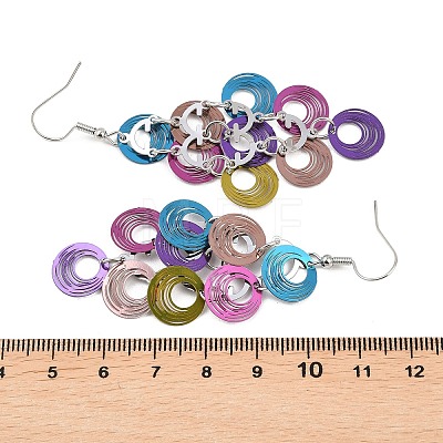 430 Stainless Steel Dangle Earrings EJEW-B157-01C-1