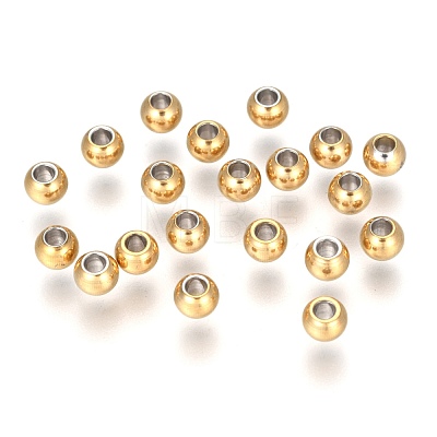 202 Stainless Steel Rondelle Spacer Beads STAS-F094-06D-G-1