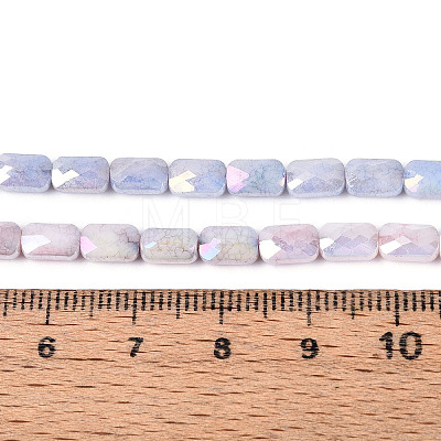 Anti-Tarnish Electroplate Glass Beads Strands GLAA-T025-29E-1