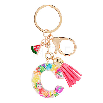 Fruit Series Letter Resin Keychains KEYC-TAC0033-02C-1