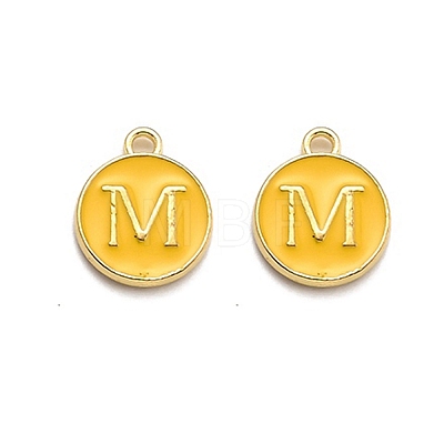 Golden Plated Alloy Enamel Charms ENAM-Q437-13M-1