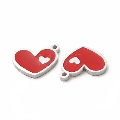 304 Stainless Steel Enamel Charms STAS-F291-08P-02-1