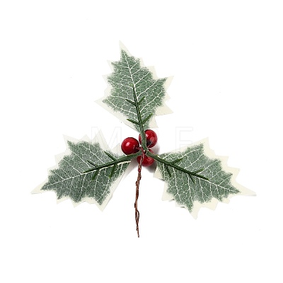 Plastic Artificial Christmas Leaf FIND-G083-01B-1