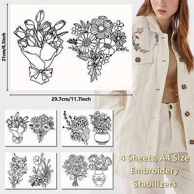 Non-Woven Embroidery Aid Drawing Sketch DIY-WH0538-007-1