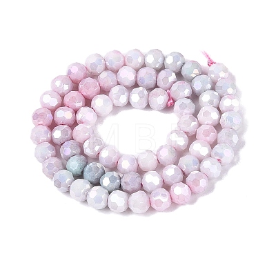 Anti-Tarnish Electroplate Glass Beads Strands EGLA-ZX010-6mm-06-1