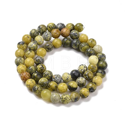 Natural Yellow Turquoise(Jasper) Beads Strands GSR10mmC007-1