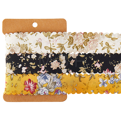 1 Set Polyester Flower Printed Ribbon OCOR-CY0002-38A-1