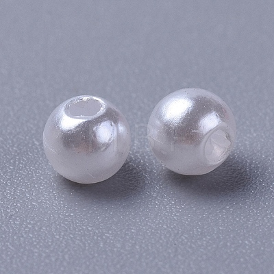 Imitated Pearl Acrylic Beads X-PACR-4D-1-1