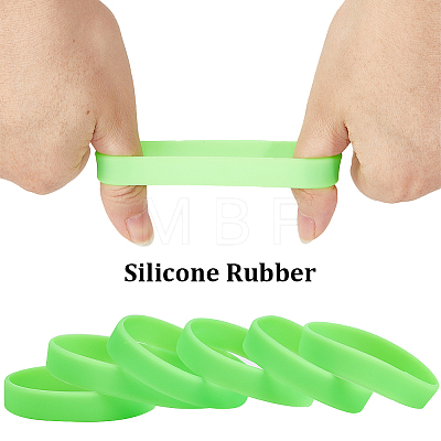 Flat Plain Silicone Cord Bracelet for Men Women BJEW-WH0016-32J-1