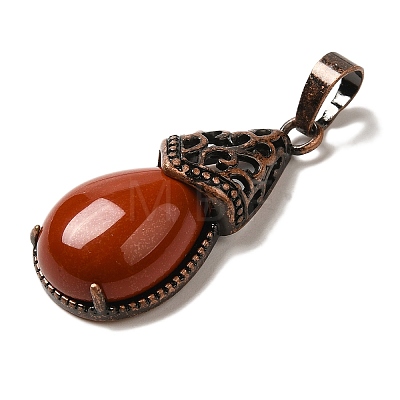 Natural Red Jasper Pendants G-H065-01R-19-1