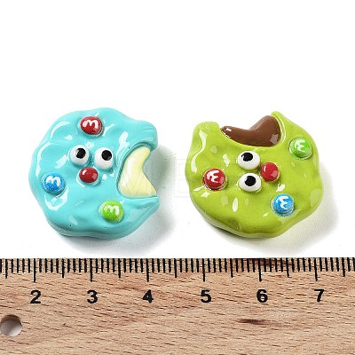 Opaque Resin Cabochons RESI-G085-11-1