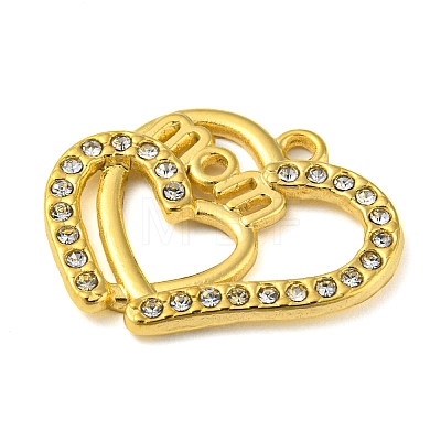 Ion Plating(IP) Real 18K Gold Plated 304 Stainless Steel Rhinestone Pendants STAS-P341-12G-01-1