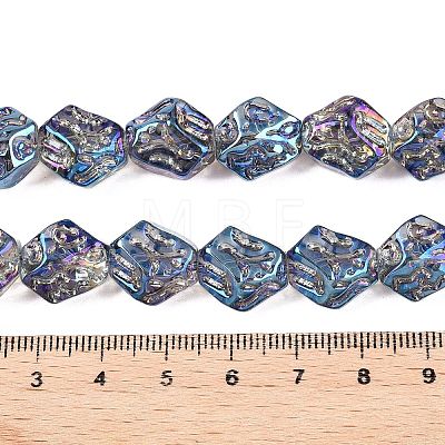 Electroplate Glass Beads Strands EGLA-N012-08U-1