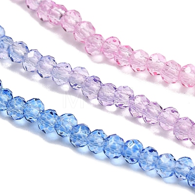 Transparent Painted Glass Beads Strands LS-DGLA-A034-T1mm-A08-1