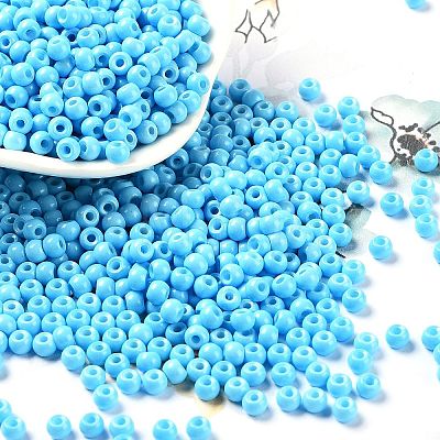 Baking Paint Glass Seed Beads SEED-H002-I-B504-1
