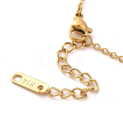 PVD Vacuum Plating 304 Stainless Steel Pendants Lariat Necklaces NJEW-G125-01-1