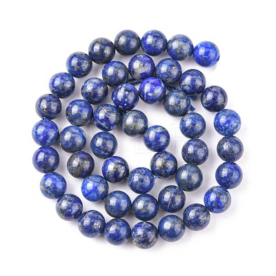 Natural Lapis Lazuli Beads Strands G-G099-8mm-7-1