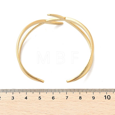 304 Stainless Steel Cuff Bangles for Women BJEW-B120-01G-05-1