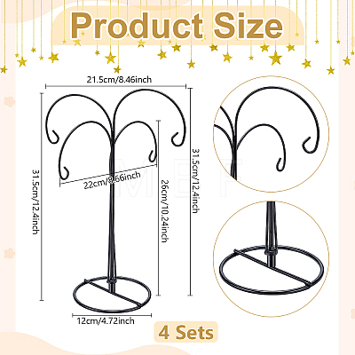 12Pcs Iron Jewelry Towers ODIS-WA0001-18-1