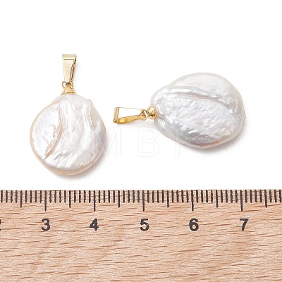 Natural Baroque Keshi Pearl Pendants PALLOY-JF05469-1