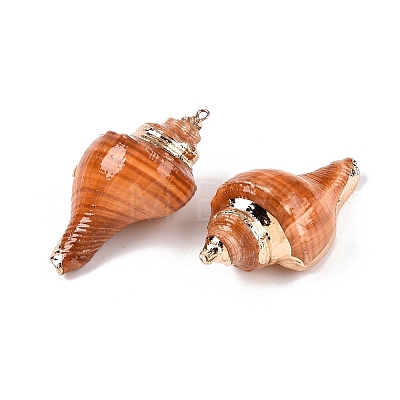 Natural Conch Shell Big Pendants SSHEL-N038-24C-1