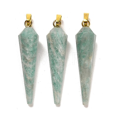 Natural Mixed Stone Pointed Pendants G-D089-01G-1