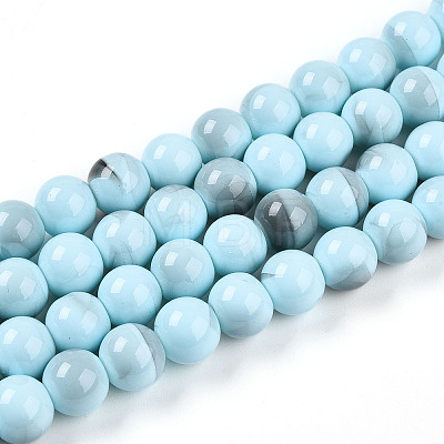 Baking Paint Glass Beads Strands DGLA-N013-10mm-03-1