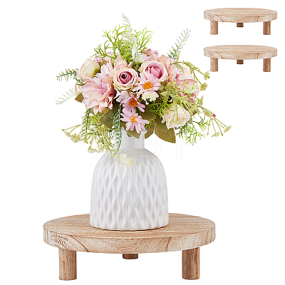 Round Wood Display Riser Stands for Jewelry AJEW-WH0410-235-1