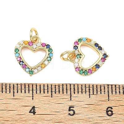 SHEGRACE Valentine's Day Brass Colorful Cubic Zirconia Charms XGRQ3P724-570G-1