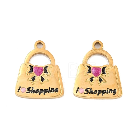 304 Stainless Steel with Enamel Pendants SA-CBAA937-10C-G-1